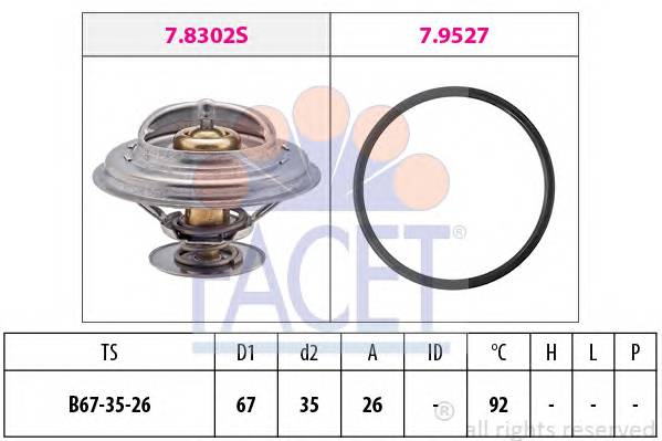 FACET 7.8302 Термостат, охолоджуюча рідина