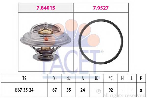 FACET 7.8401 Термостат, охлаждающая жидкость