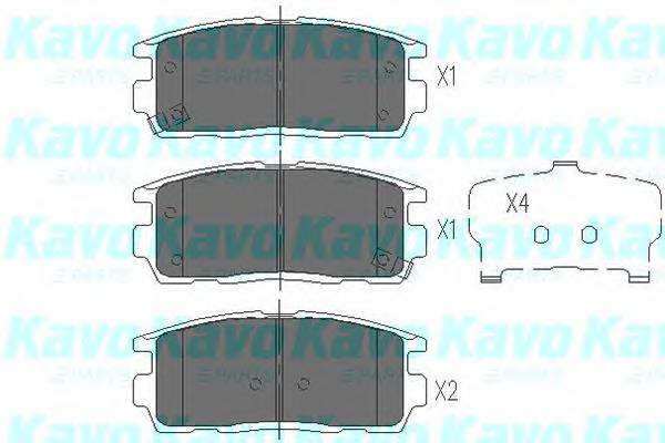 KAVO PARTS KBP-1010 Комплект гальмівних колодок,