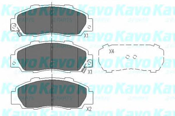 KAVO PARTS KBP-2002 Комплект гальмівних колодок,