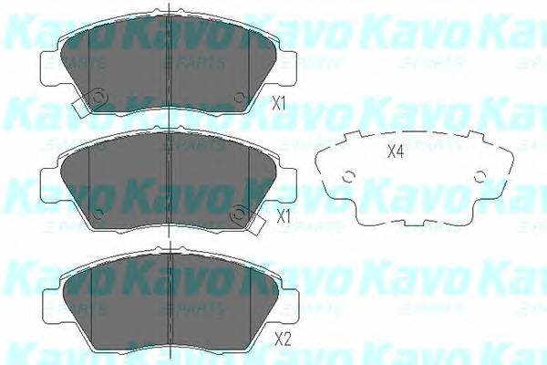 KAVO PARTS KBP-2003 Комплект тормозных колодок,