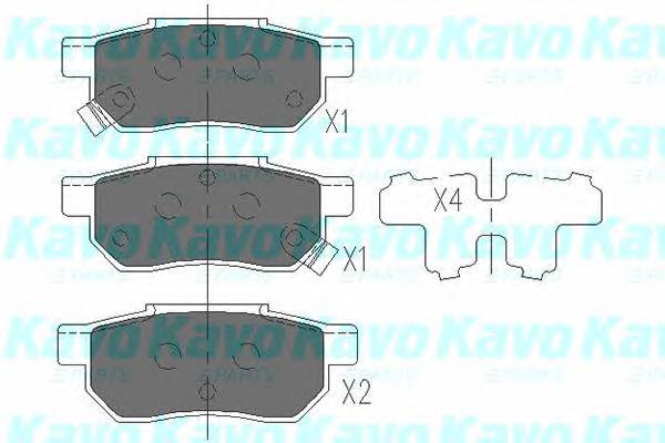 KAVO PARTS KBP-2007 Комплект тормозных колодок,