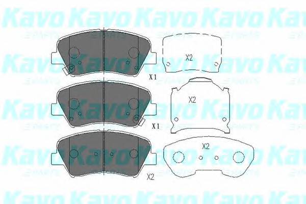 KAVO PARTS KBP-3030 Комплект тормозных колодок,