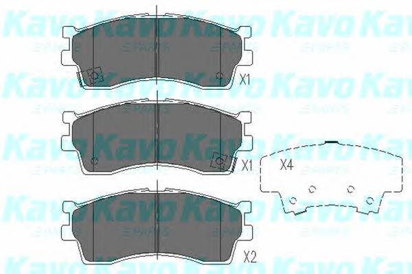 KAVO PARTS KBP-4002 Комплект тормозных колодок,