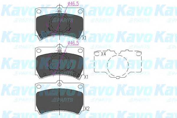 KAVO PARTS KBP-4517 Комплект тормозных колодок,