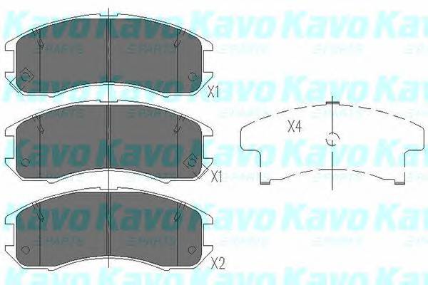 KAVO PARTS KBP-4525 Комплект гальмівних колодок,