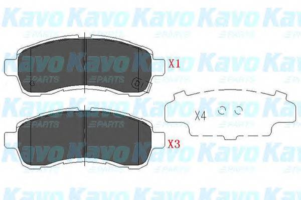 KAVO PARTS KBP-4560 Комплект тормозных колодок,