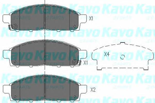 KAVO PARTS KBP-5520 Комплект гальмівних колодок,