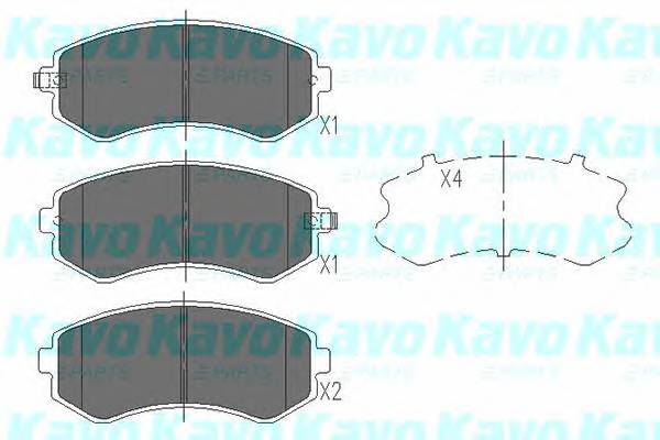 KAVO PARTS KBP-6514 Комплект гальмівних колодок,