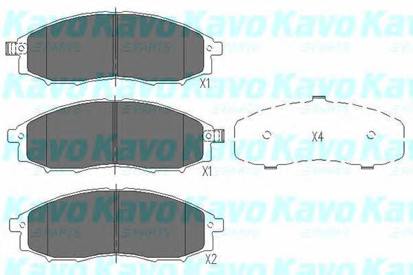 KAVO PARTS KBP-6518 Комплект гальмівних колодок,