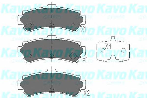 KAVO PARTS KBP-6550 Комплект тормозных колодок,