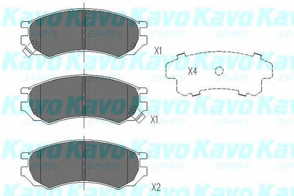 KAVO PARTS KBP-6555 Комплект тормозных колодок,