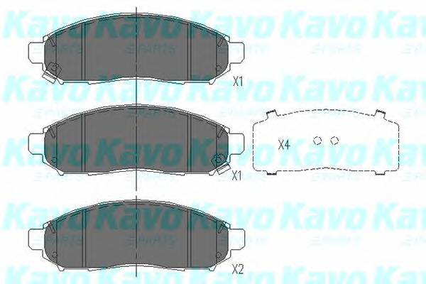 KAVO PARTS KBP-6574 Комплект тормозных колодок,