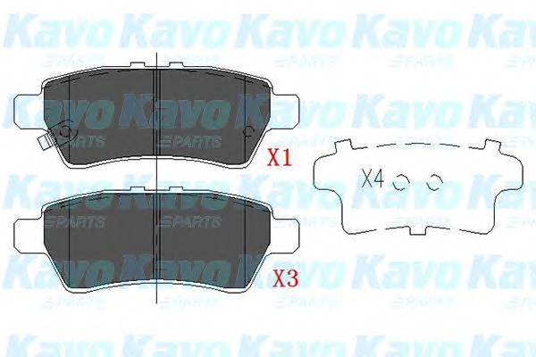 KAVO PARTS KBP-6575 Комплект тормозных колодок,