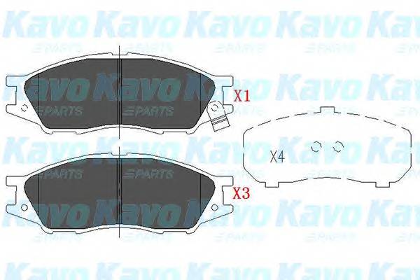 KAVO PARTS KBP-6577 Комплект гальмівних колодок,