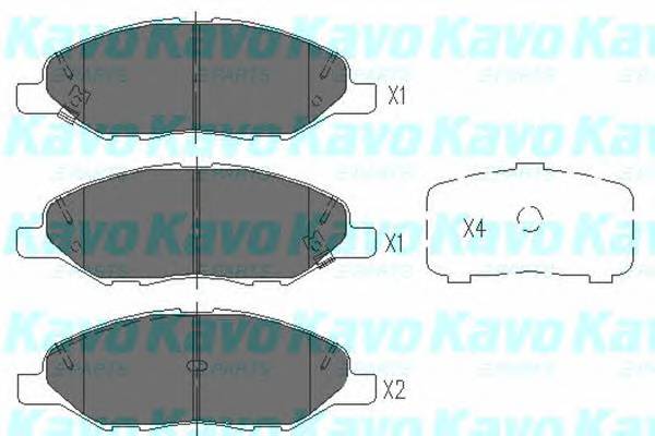 KAVO PARTS KBP-6578 Комплект гальмівних колодок,