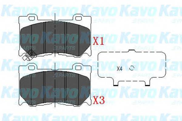 KAVO PARTS KBP-6581 Комплект тормозных колодок,