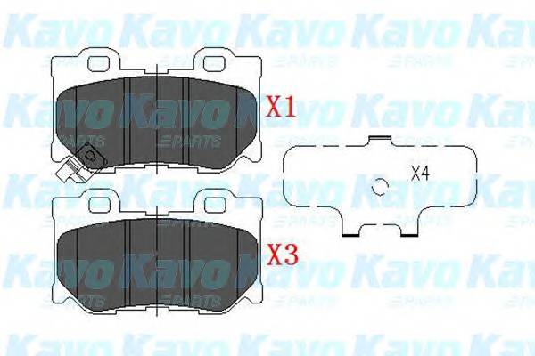 KAVO PARTS KBP-6582 Комплект тормозных колодок,