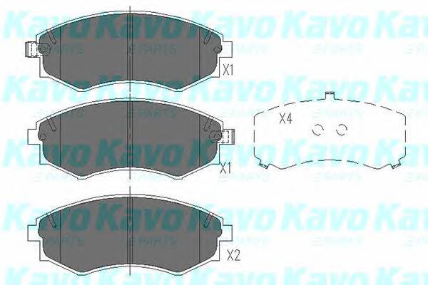 KAVO PARTS KBP-7504 Комплект гальмівних колодок,