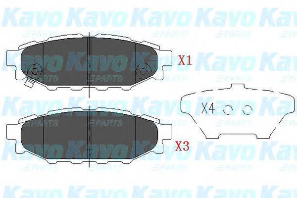 KAVO PARTS KBP-8005 Комплект гальмівних колодок,