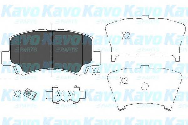 KAVO PARTS KBP-8509 Комплект тормозных колодок,