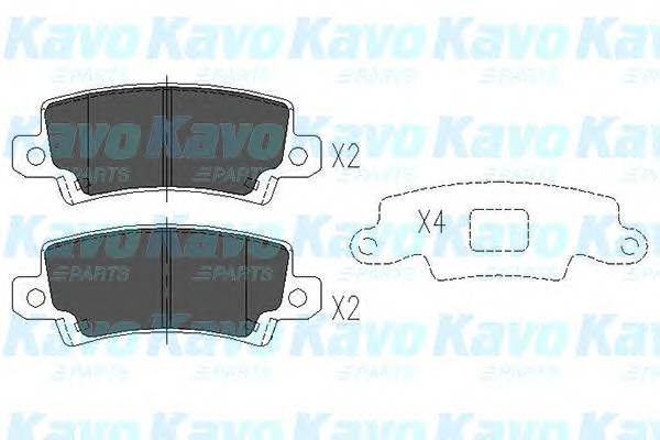 KAVO PARTS KBP-9016 Комплект гальмівних колодок,