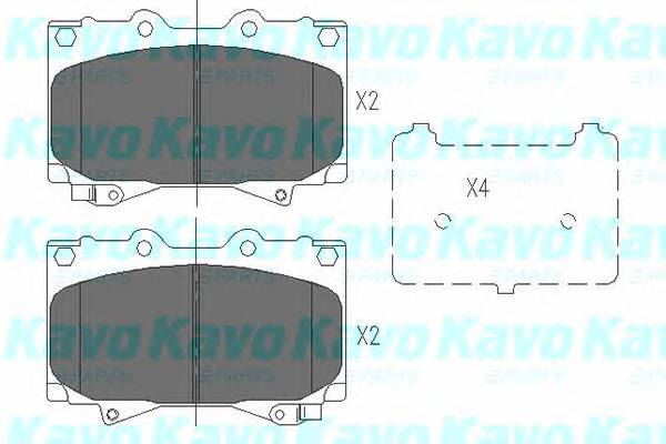 KAVO PARTS KBP-9049 Комплект гальмівних колодок,