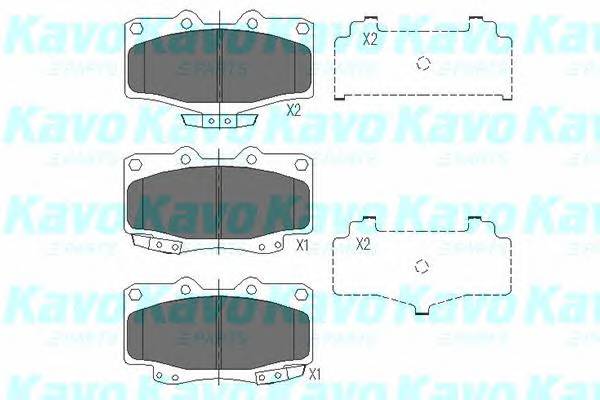 KAVO PARTS KBP-9054 Комплект тормозных колодок,