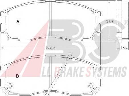 A.B.S. 36763 Комплект тормозных колодок,