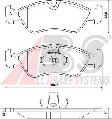 A.B.S. 36896 Комплект тормозных колодок,