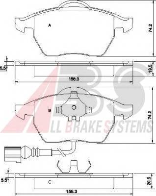 A.B.S. 37133 Комплект тормозных колодок,