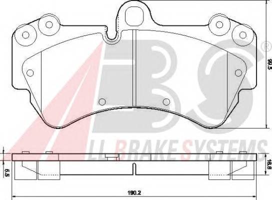 A.B.S. 37445 Комплект тормозных колодок,