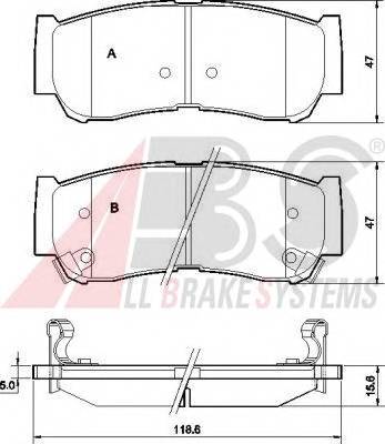 A.B.S. 37523 Комплект тормозных колодок,