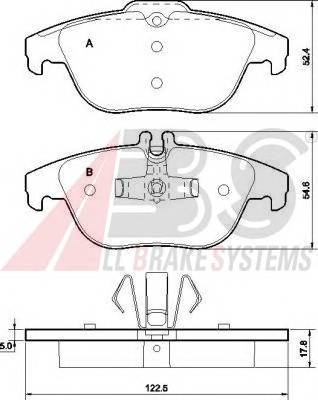 A.B.S. 37585 Комплект тормозных колодок,