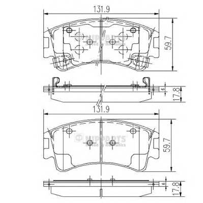 NIPPARTS J3603056 Комплект тормозных колодок,