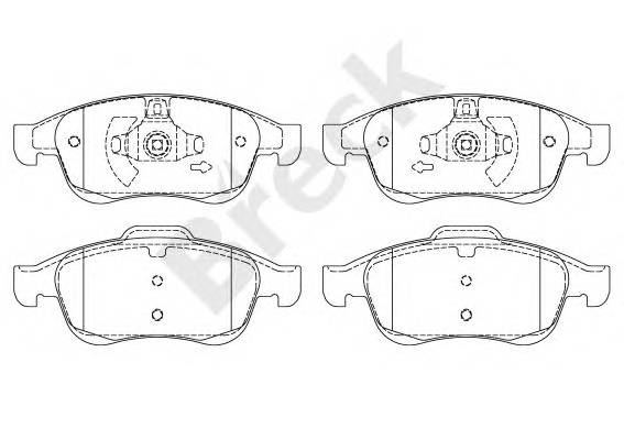 BRECK 249140070100 Дисковые тормозные колодки,