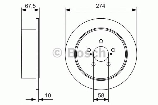 BOSCH 0986479A82 TARCZA HAMULC. SUBARU