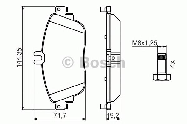 BOSCH 0986494662 Колодки гальмівні дискові