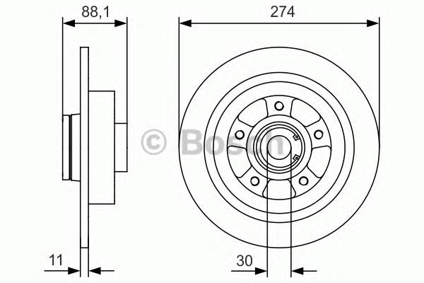 BOSCH 0 986 479 009 Гальмівний диск