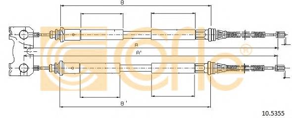 COFLE 10.5355 Трос стояночного гальма