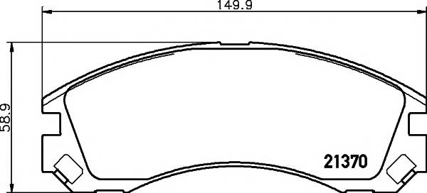 TEXTAR 2137001 Комплект гальмівних колодок,