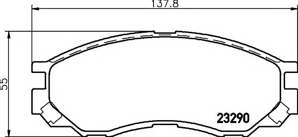 TEXTAR 2329002 Комплект гальмівних колодок,