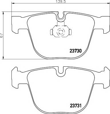 TEXTAR 2373001 Комплект гальмівних колодок,