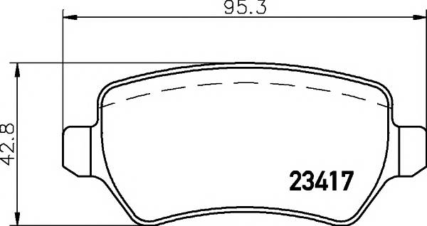 TEXTAR 2341702 Комплект гальмівних колодок,