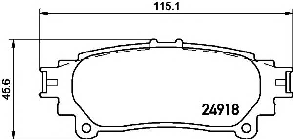 TEXTAR 2491801 Комплект гальмівних колодок,