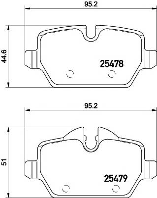 TEXTAR 2547801 Комплект гальмівних колодок,