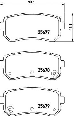 TEXTAR 2567701 Комплект гальмівних колодок,