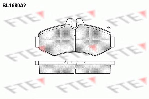 FTE BL1680A2 Комплект гальмівних колодок,