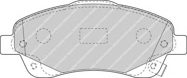 FERODO FDB1648 Комплект тормозных колодок,