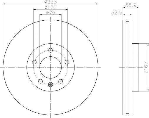 MINTEX MDC1705 Тормозной диск